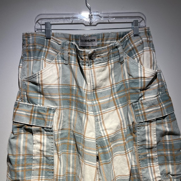 ZARA RHUIGI Plaid Cargo Pants | Men’s US 34 | Utility Streetwear - Picture 7 of 12